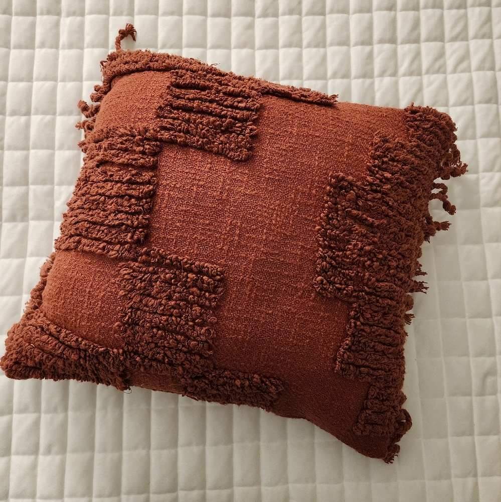 Anthropologie Rust/Copper Throw Pillow